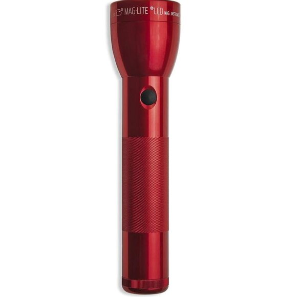 Maglite Flashlight Red 260 hours Water Resistant USA Indoor Outdoor - Picture 1 of 4